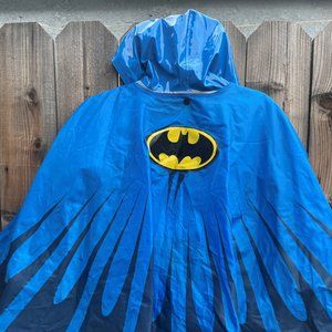 Western Chief Batman Rain Jacket Coat Detachable Cape Size 5/6 Kids